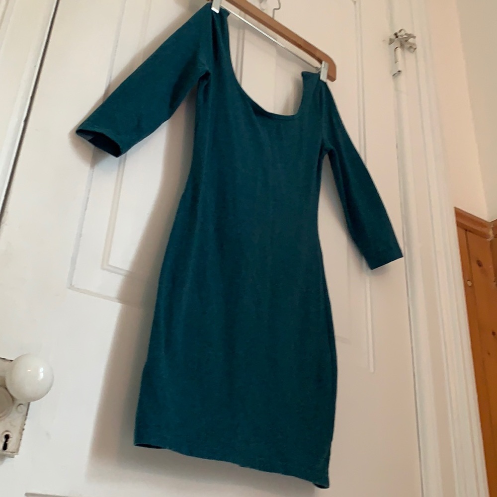 Teal bodycon minidress